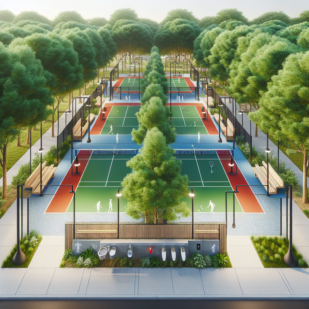 Modern amenities for an active lifestyle - Nike Neighborhood Park features two pickleball courts, perfect for enthusiast gatherings and physical activities.