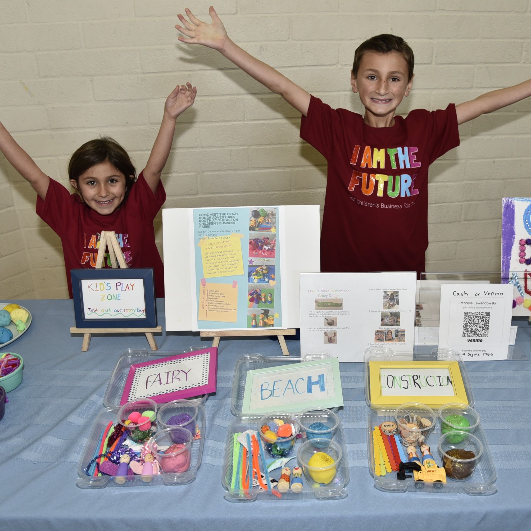 Young entrepreneurs showcase their innovative products at the Redmond Children's Business Fair.